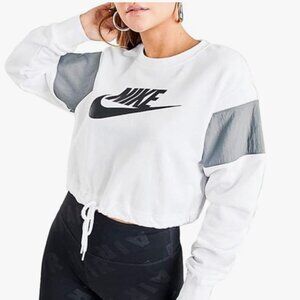 Nike Heritage Crew Neck Cropped Sweatshirt
